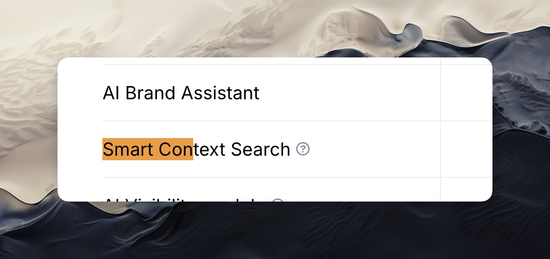 Brand24 pricing page showing Smart Context Search as an AI Brand Assistant feature.