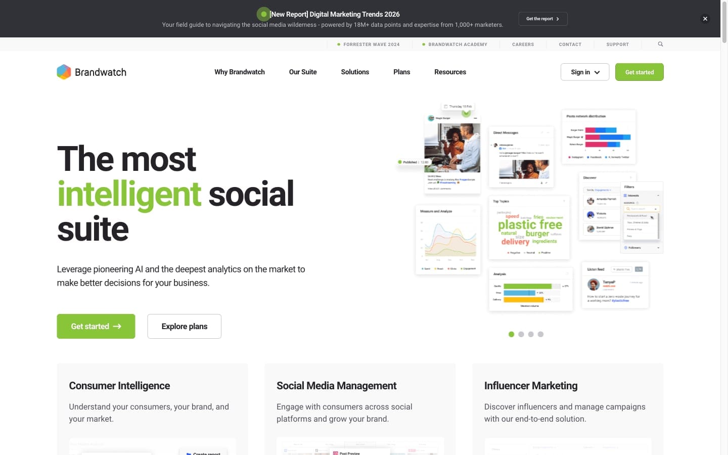 Brandwatch homepage screenshot