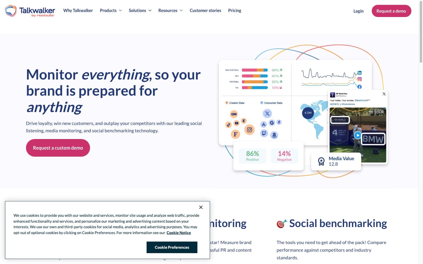 Talkwalker homepage screenshot